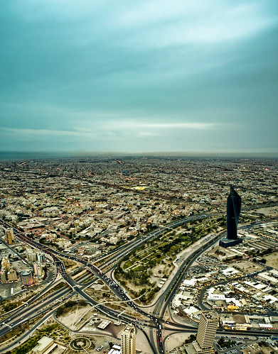Kuwait from Al-Hamra Tower Panorama 01