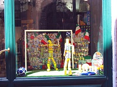 a shop window in Lucca, Italy celebrates the World Cup (c2010 FK Benfield)