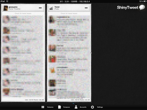 Shinytweet for iPad