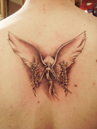 Angel woman tattoo Miguel Angel Custom Tattoo Artist