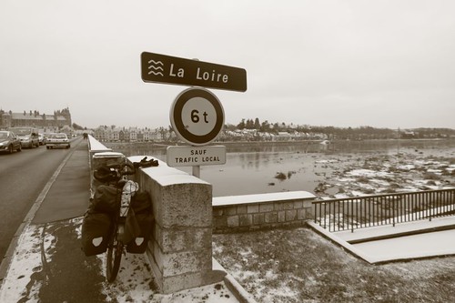 La Loire River in Gien...