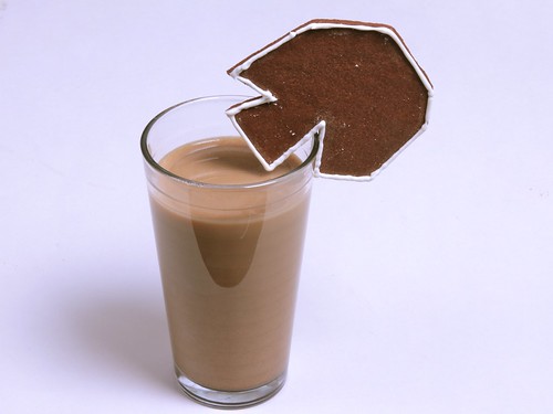 Café au lait, with asteroid