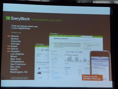 Everyblock.com lets you track and discuss what's new in your neighbourhood