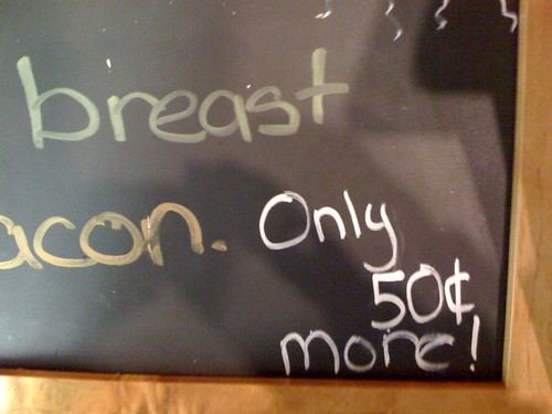 breast, only 50¢ more!