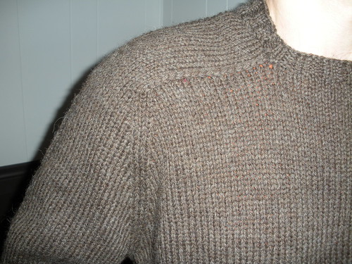 Troy's sweater shoulder front