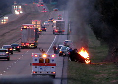 I-24 car fire