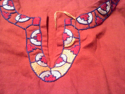 Embroidered Collar, Close Up