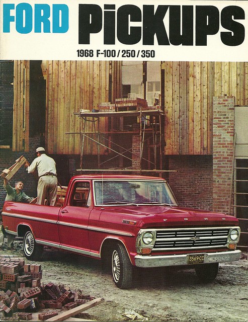 auto ford car truck ads advertising pickup f100 catalog 1968 brochure f350 f250
