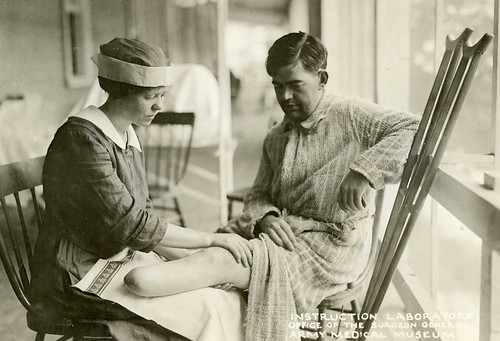 WWI amputee at Walter Reed