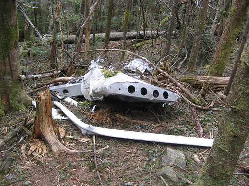 Plane crash wreckage