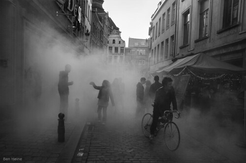 Foggy Day in the streets of Brussels
