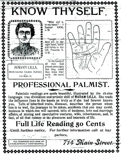 Ad for a Joplin Palm reader