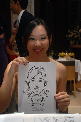Caricature live sketching for AMEC Party - 7