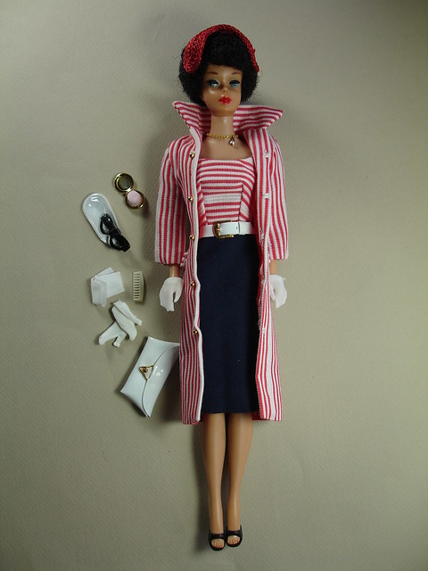 first issue 850 brunette jet black Barbie Bubblecut (1961) in (1994) repro 968 Roman Holiday (1959) by TinkerTailor loves Lalka