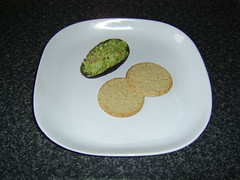 Guacamole in Avocado Skin with Oatcakes