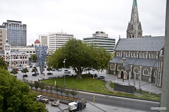 The view out of our Christchurch hotel room