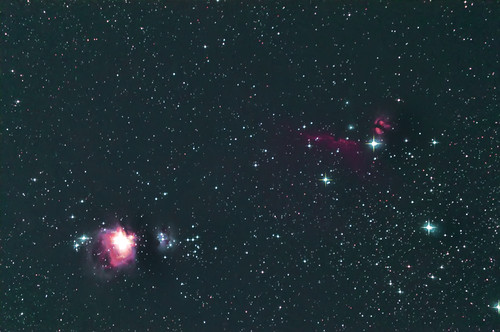 Orion, Horsehead and Flame Nebulae