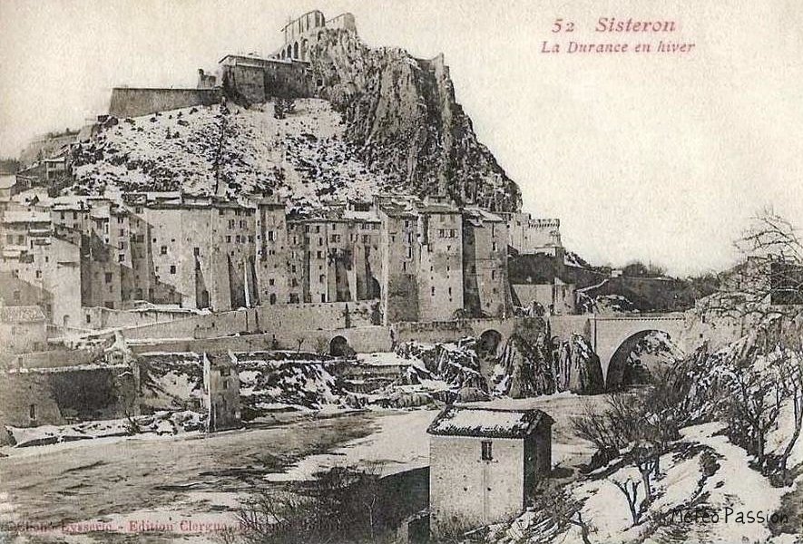 citadelle de Sisteron pendant l'hiver 1907