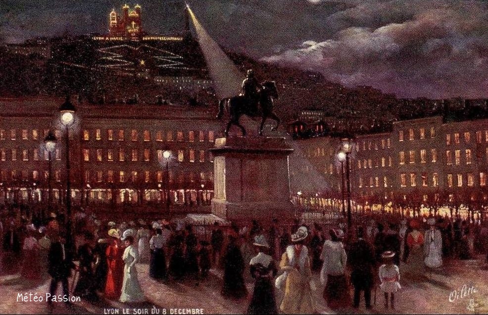 fête de la lumière à Lyon le 18 décembre 1907