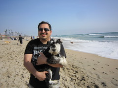 James & Truman at Huntington Dog Beach. (04/03/2010)