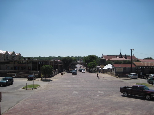 View from Packing House Plaza looking into the Stockyards in Ft. Worth by fables98