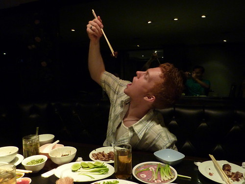 Mike Posing with his Chopsticks