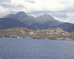 Coastline of volcanic Martinique