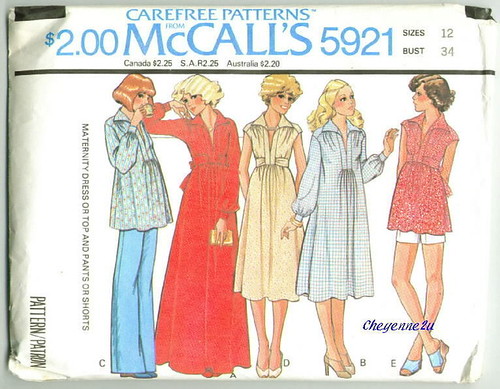 Vintage McCalls 5921 Maternity Wardrobe