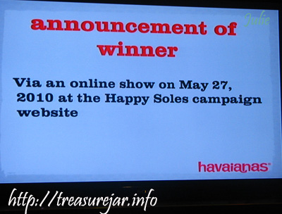 announcement of winners