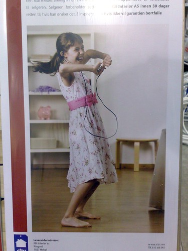 Little girl electrocuting herself