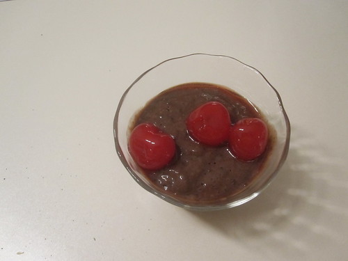 pudding and cherries