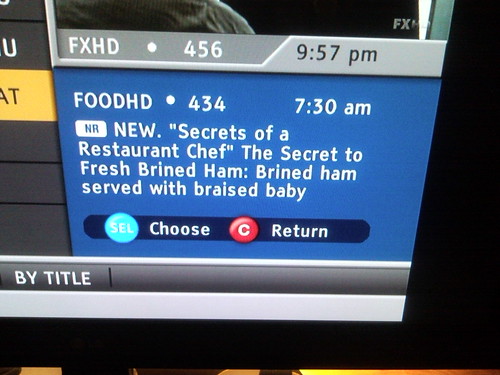 Questionable food network programing.