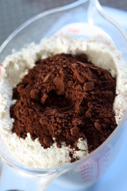 cocoa and flour