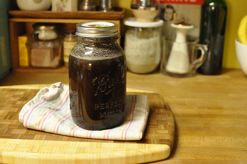 cold brew coffee - filled with water