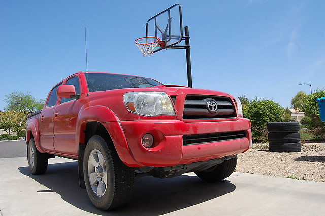 red sport truck fun photography amazing bright awesome 2006 dirty tires dirt toyota tacoma stripped oconnor 2wd trd
