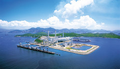 HKE arielshot of Lamma Power Station extension by indiapowdercoating