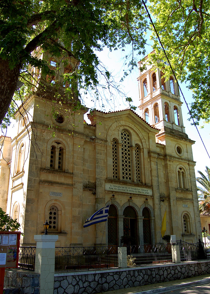 Views of the church of Agios Nikolaos (Saint Nicholas) in the village of Armenoi on the Greek island of Crete