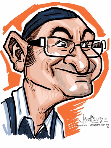digital caricature of Tuncay Erol - - drawn with iPad