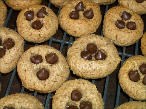 walnut cookies on rack
