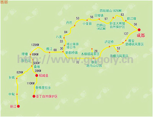 川西旅遊地圖