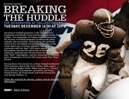 HBO: BREAKING THE HUDDLE: THE INTEGRATION OF COLLEGE FOOTBALL