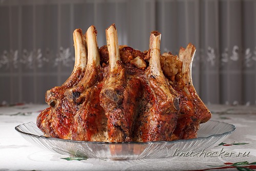 Crown Roast of Pork with Apple, Cranberry and Pecan Stuffing ©  verygreen