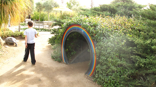 katamari rainbow entrance topiary
