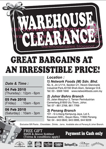 04 - 06 Feb: Network Foods Warehouse Clearance