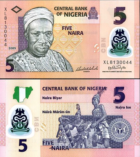 5 Naira Nigéria 2009, polymer