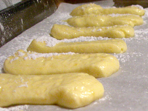 Unbaked lady fingers