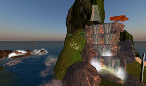 cocoa beach waterfalls in second life