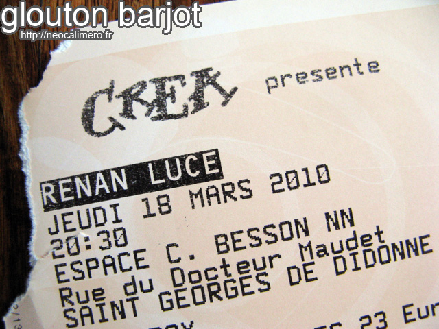 ticket concert renan luce
