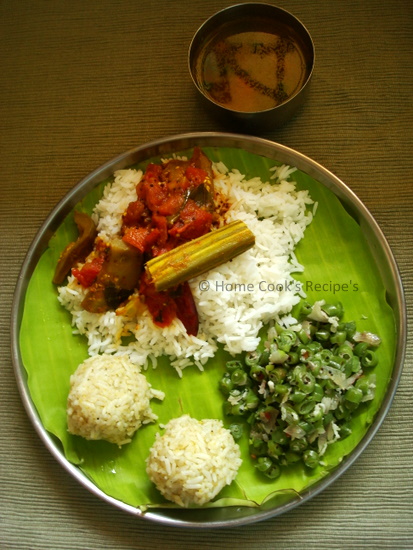 Typical South Indian Lunch Plate