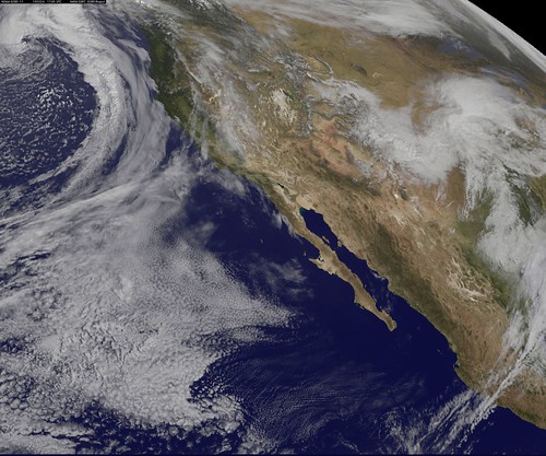 NASA GOES-11 West Coast view March 24, 2010